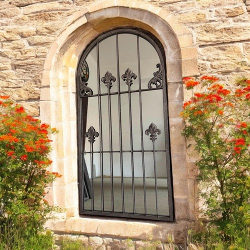 Framed arched mirror wall - arched,