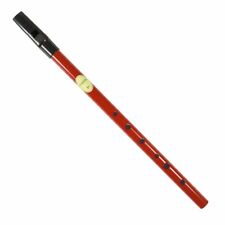 Whisle Feadog Red D Irish Tin Whistle, Black Top