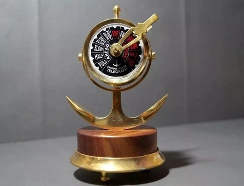 Vintage brass anchor telegraph - vintage,