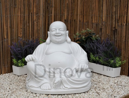 Dinova joyful buddha - buddha, white