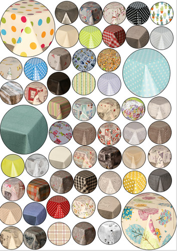 Round plastic pvc wipe clean - plastic,