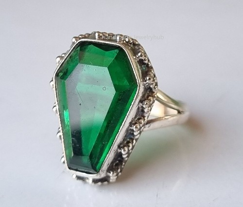 Emerald ring 925 - ring, sterling