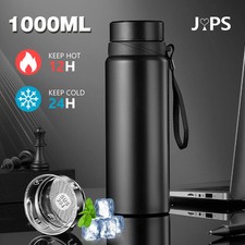 1L Thermal Water Bottle Stainless Steel Hot Cold Thermos Vacuum Insulated Flask