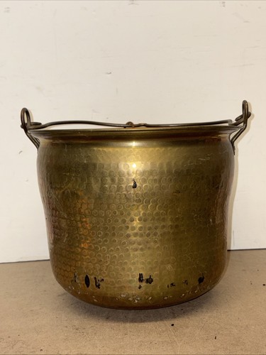 Vintage hammered brass copper - hammered,