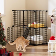 Indoor Cat Cage, 2 Tier Kitten