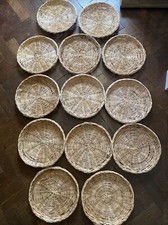 13 X Vintage Retro Rattan