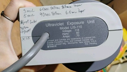 Letralite stencil exposure - uv,