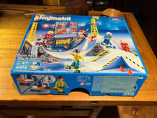 Excellent Playmobil 4414 Skate Board Park Halfpipe Used 100% Complete
