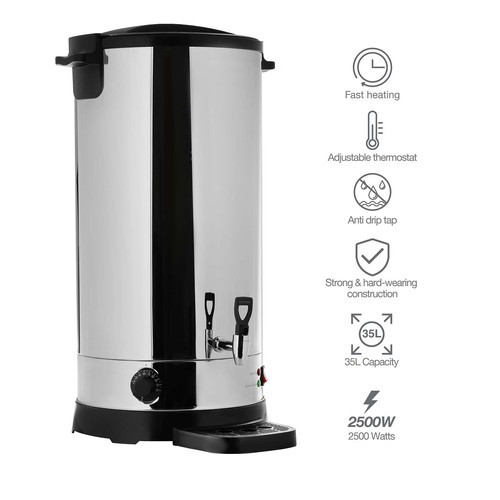 Stainless steel tea urn - urn, 35