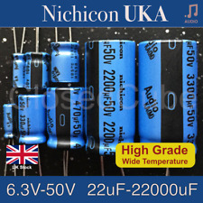 Nichicon UKA [6.3V-50V] High Grade Wide Temperature 105C Audio Capacitors