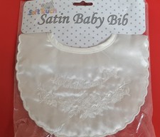 New ivory christening bib