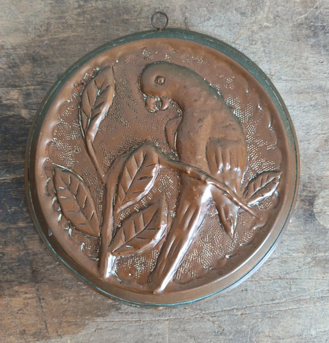 Vintage copper jelly pie mould - vintage,