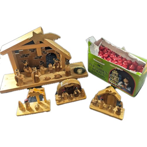 Christmas wooden nativity - christmas,