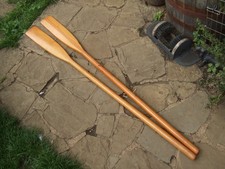 VINTAGE PAIR OF WOODEN OARS
