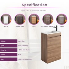 Light Oak Cloakroom Compact