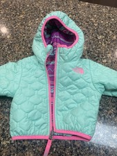 The North Face Jacket Baby 3/6 Months reversible Hooded Quilted Full Zip