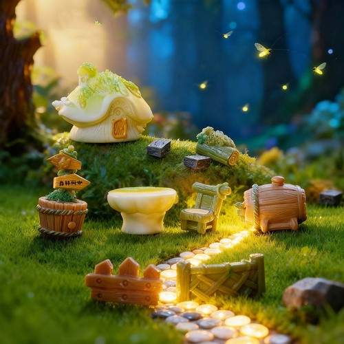 Resin fairy garden decor home - resin,