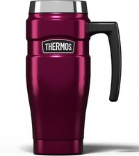 Thermos Stainless King Raspberry Travel Mug (470ml), Reusable 
