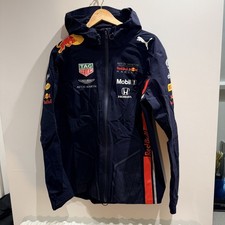 Red Bull Racing F1 Team Issue Puma Hooded Rain Coat Jacket - Medium