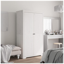 Wardrobe White Solid Pine