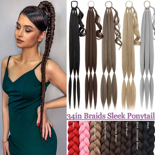 Long braids ponytail - x-long,