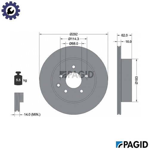 Brake disc 54440nc for - disc,