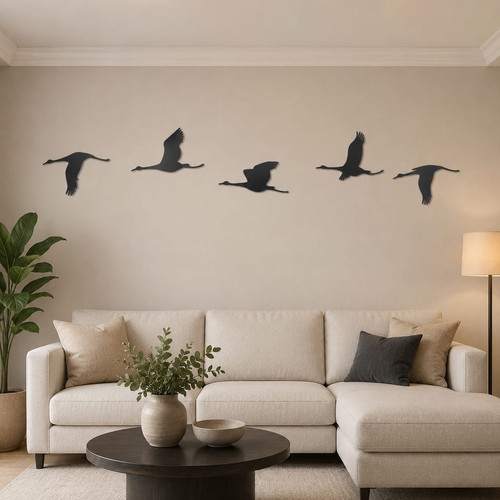 Black metal flying - black, wall