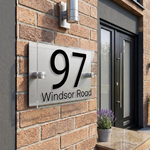 Custom acrylic house number - acrylic,
