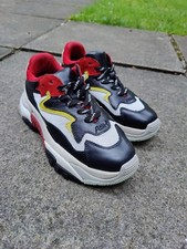 Ash Addict Chunky Urban Amstaf Black Red Trainers Sneakers Shoes 36/Uk3