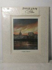 Philip Gray Fine Art Nightfall Dublin Collection Mounted Print 10 X 12 1997