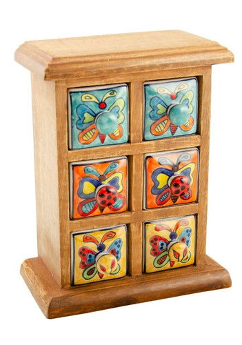 Painted ceramic butterfly - painted,