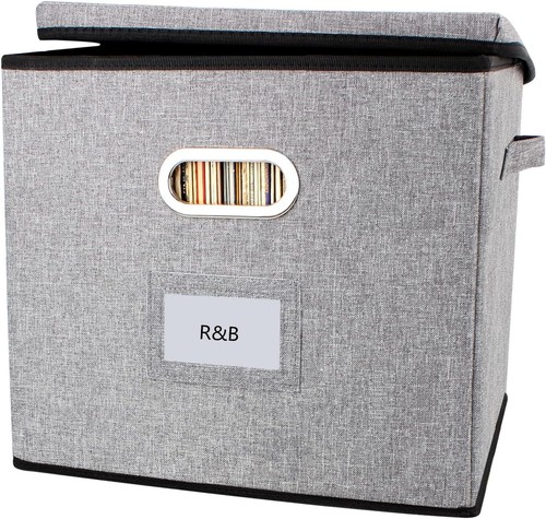 Vinyl record storage box hold - storage,