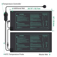 Seeding Heat Mats Thermostat Tandem Dual Heating Pads Temperature control UK