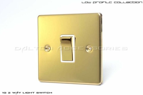 Polished brass light switches - brass,