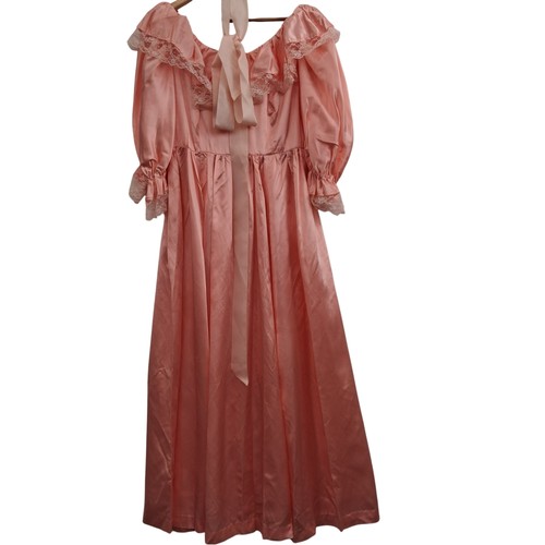 Vintage pink satin - pink, evening