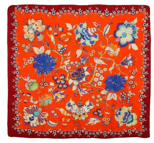 Orange silk scarf - silk,
