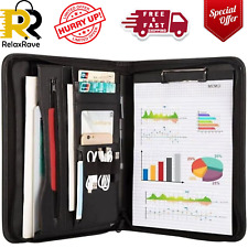 Leathario Leather Folder Business Conference A4 Portfolio Folder Padfolio noted