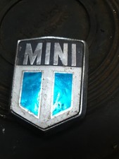 classic mini bonnet badge sign