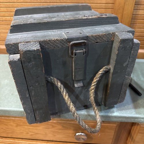 Vintage military wooden crate - vintage,