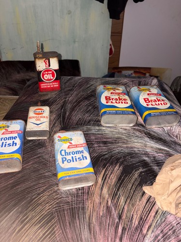 Vintage oil tins - vintage,