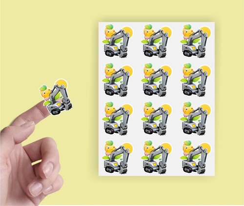 X24 digger sticker envelope - sticker,