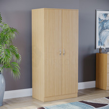 2 Door Wardrobe Wooden Bedroom