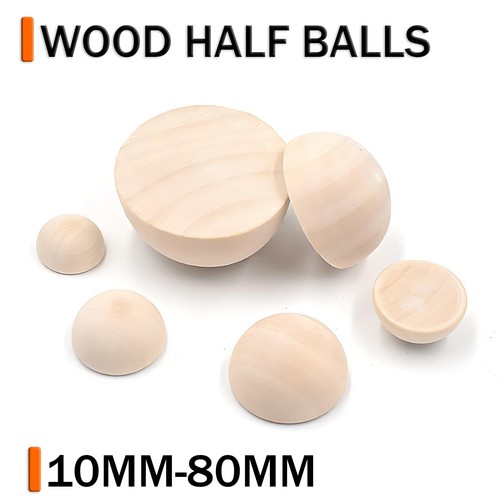 Wood half balls unfinished - wood,