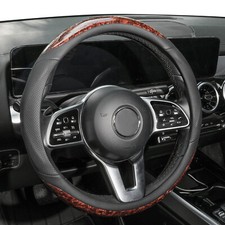 Steering Wheel Cover Anti-slip Wood Grain For Mercedes Benz C E Class W204 W212 