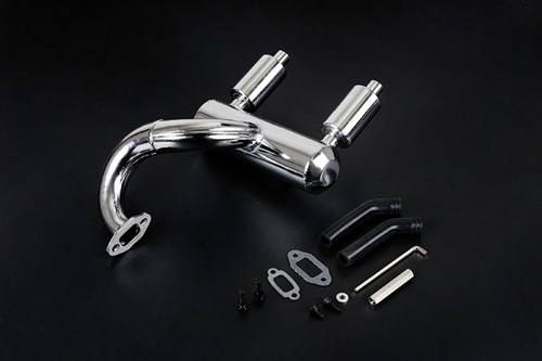 Metal double silent exhaust - metal,