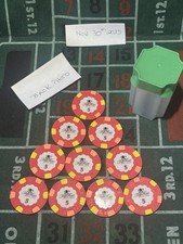 10 total chips - Rare $5 Paulson World Top Hat And Cane WTHC Poker Chips Clay
