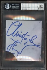 Christopher Lloyd signed autograph 5x5 cut American Actor Back To The Future BAS