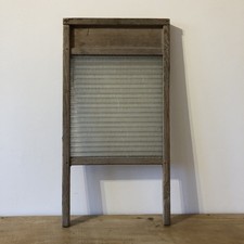 Vintage Washboard Glass Wood