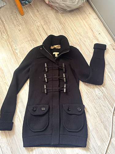Burberry brit black wool knit - burberry,
