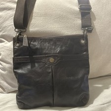 Fat Face Brown Leather Crossbody Bag